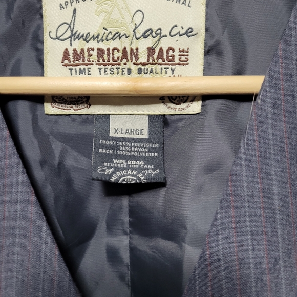 American Rag gray pin-striped vest - Picture 2 of 3